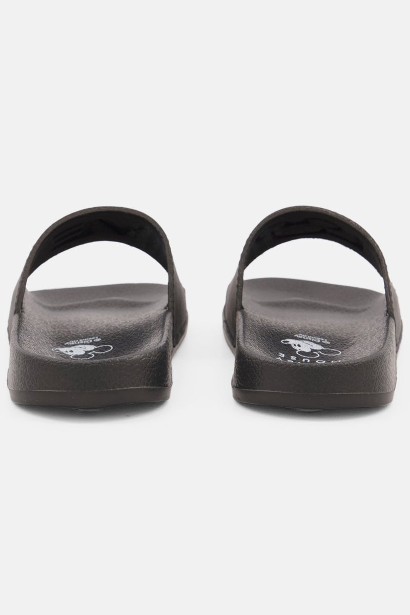 MICKEY MOUSE Kids Girl Slip On Graphic Sandals, Black Combo - Image 2